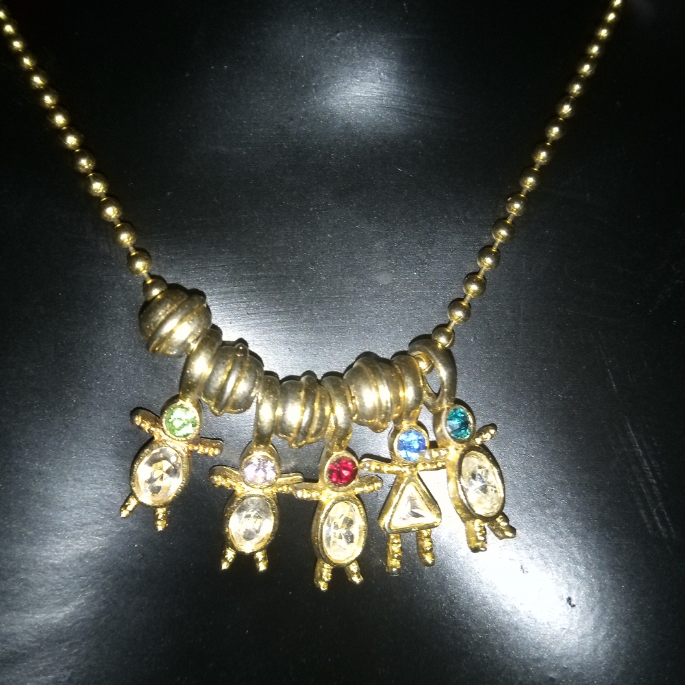 VINTAGE AUSTRIAN CRYSTAL NECKLACE 4 BOYS 1 GIRL